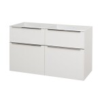 Mereo Mailo, koupelnová skříňka 120 cm, bílá, elox AL madlo CN513SN