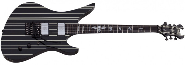 Schecter Synyster Custom Black with Silver Pin Stripes