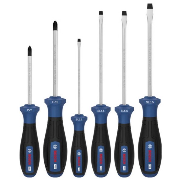 Bosch Professional 1600A03HU4 sada šroubováků, PZ, plochý, 6dílná, 1600A03HU4