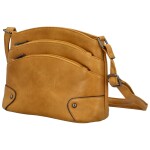 Stylová dámská koženková crossbody kabelka Giada, žlutá
