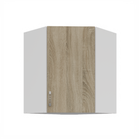 Horní rohová skříňka Sára 58x58 GN-72 1F Barva korpusu: Bílá, Barva dvířek: Dub Sonoma