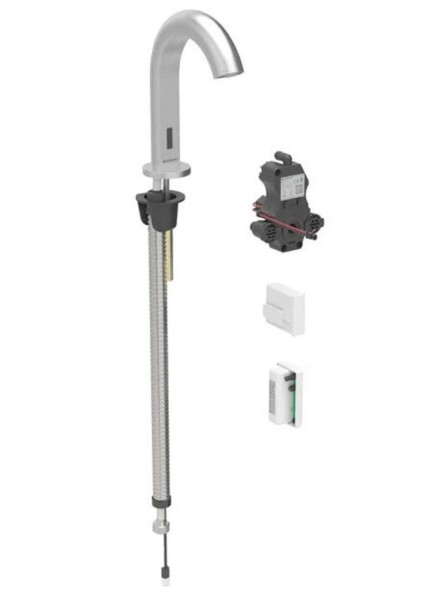 GEBERIT - Piave Elektronický umyvadlový ventil, napájení z generátoru, easy to clean, kartáčovaná nerez 116.185.SN.1