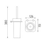 Nimco Bormo chrom toaletní wc kartáč BR X3-94W-26 BR X3-94W-26