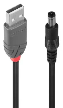 Lindy USB-A - DC 5,5 mm černá / Redukce / 1,5 m (70268)