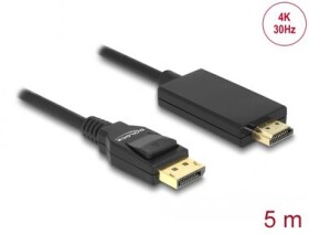 Delock Kabel DisplayPort 1.2 (M) - High Speed HDMI-A (M) 5m černá / pasivní / 4K / 30 Hz (85319)