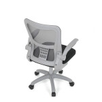 Dětská židle, výškově nastavitelná, šedá síťovina, KA-K2008 GREY