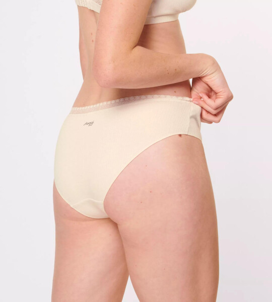 Dámské kalhotky GO Ribbed R Hipster C2P - BROWN - hnědé M003 - SLOGGI BROWN XL
