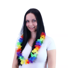 Ptakoviny.cz NÁHRDELNÍK HAVAJ BAREVNÉ KVĚTY 100 CM