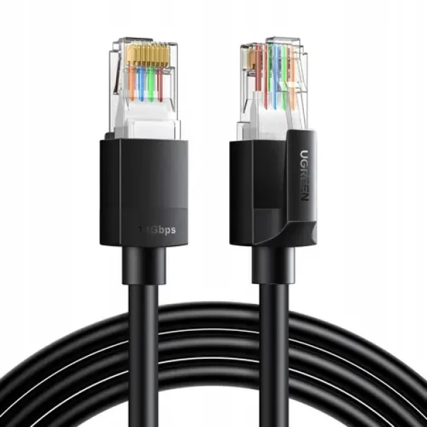 Ugreen Kabel Ethernet Cat6A UTP 8 m černá / Patch kabel / RJ45 / Cat6A / UTP / 8 m (6941876251605)