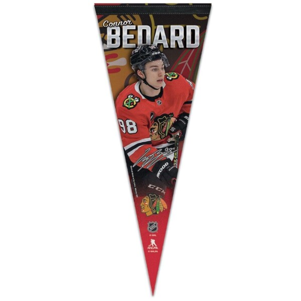 Wincraft Vlajka Connor Bedard Chicago Blackhawks NHL Premium Pennant