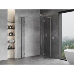 MEXEN/S - Mist H L Duo sprchový kout dveře křídlové 75 x 85, transparent, chrom 8A5L-075L-085P-01-00
