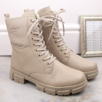 Pohodlná zateplená kožená obuv Rieker W RKR613 beige 40