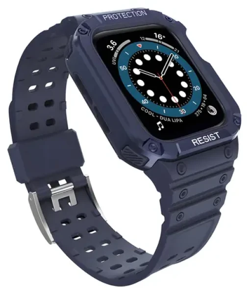 Hurtel Armored Strap 42/44/45 mm modrý / Řemínek s ochranným pouzdrem / Apple Watch