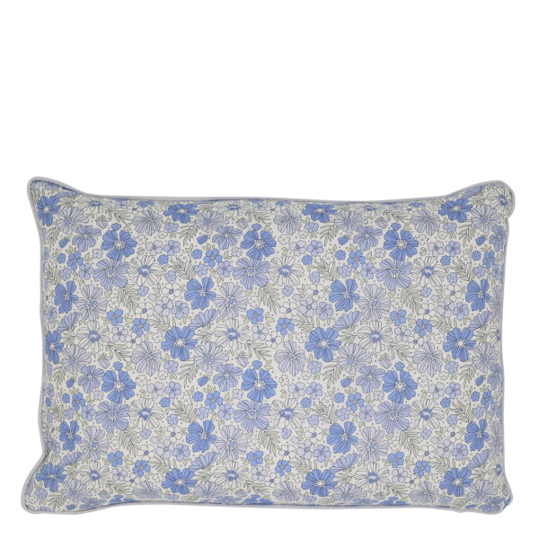 Chic Antique Povlak na polštář Aix Flowers/Sky Blue 35 × 50 cm, modrá barva, textil