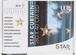 STAR TRADING Světelný LED řetěz s hvězdami Star Curtain 180 cm, čirá barva, plast