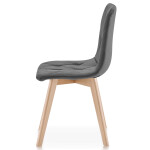 Jídelní židle, šedá, sametová látka, CT-V4081 GREY4