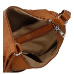 Stylová dámská koženková crossbody kabelka Timea, hnědá