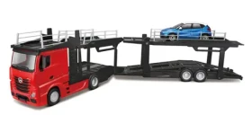 Bburago STREET FIRE Kamion s návěsem Multicar Carrier M-B Actros + Reanult Captur 1:43