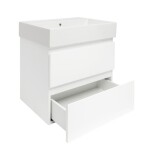 Koupelnová skříňka s keramickým umyvadlem SAT B-Way 59x50x45 cm bílý lesk BWAY260WU2BI BWAY260WU2BI