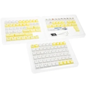 Ducky x Fallout sada kláves žluto-bílá / Náhradní klávesy / 132 kláves / DE Layout (DCA132-DEVAUCHPH1)