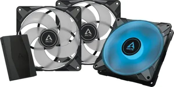 ARCTIC P14 PWM PST A-RGB + HUB černá 3ks / 140 mm / Fluid Dynamic Bearing / 0-1900 RPM / 68.9 CFM / 4-pin + 3-pin RGB (ACFAN00256A)
