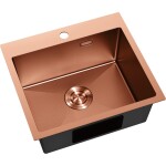 MEXEN - Solix ocelový dřez 1-bowl 500 x 450 mm, měď HC 6402501000-65HC