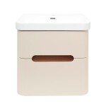 Koupelnová skříňka s umyvadlem SAT Fusion 57,5x53x45 cm pískově béžová mat SATFUSION260BEMW SATFUSION260BEMW