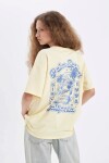 DEFACTO Oversize Fit Crew Neck Printed Short Sleeve T-Shirt