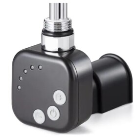 HOPA - Topná tyč BURGH s termostatem a časovačem - Barva topné tyče - Černá, Typ připojení - Podomítkové, Výkon topné tyče - 500 W RDOHT150014