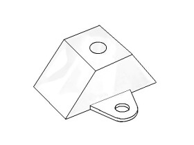 Lichoběžníková distanční podložka pro trapézový polykarbonát TR 76/16 a TR 76/18