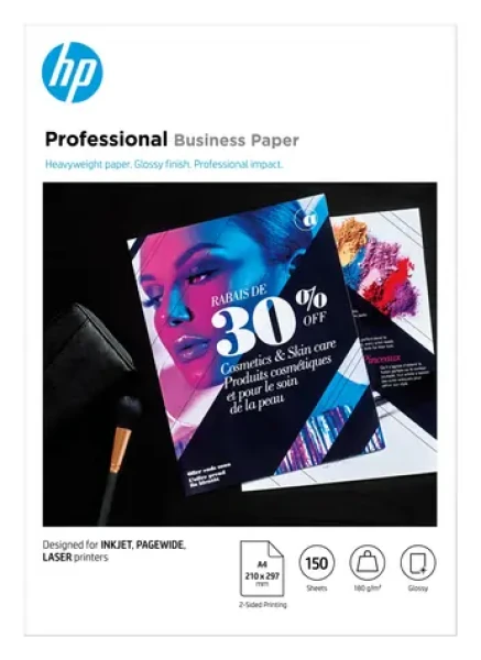 HP Prof Business Glossy / Papír do tiskárny / lesklý / A4 / 180 g/m2 / 150 listů (3VK91A)
