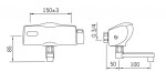 HANSA - Electra Elektronická umyvadlová nástěnná baterie, chrom 64462201