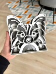 Mandala Papillon dekorace na stůl Barva: Hnědá, Rozměr (cm): 11,5 x 11,5, Druh: Kartonová