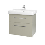 Dřevojas - Umyvadlová skříňka Q MAX SZZ2 70 - L04 Béžová vysoký lesk / Úchytka T04 / L04 Béžová vysoký lesk 115456E