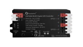 Wifi chytrý kontroler digitálních WLED pásků - ESP8266, WLED Native, 5-24VDC, 15A