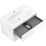 MEXEN/S - Orio koupelnová skříňka 80 cm s umyvadlem Vela, 2 zásuvky, bílá lesk 91A10-08047-2-BFF00-W23M00