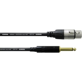 Cordial CCM 10 FP XLR propojovací kabel [1x XLR zásuvka - 1x jack zástrčka 6,3 mm] 10.00 m černá