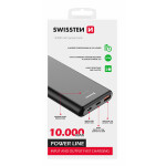 Swissten 22013912 10000 mAh černá / Power Bank / 12V / 3A / USB-C USB micro-USB (22013912)