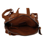 Městský koženkový batoh City Elma, světle hnědá