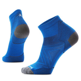 Unisex merino běžecké ponožky SMARTWOOL Run Zero Cushion Ankle Socks, Laguna Blue/Deep Navy velikost: 42-45 (L)
