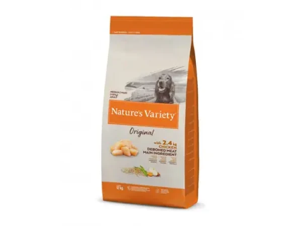 Nature´s variety original pro střední psy s kuřecím 12kg / Krmivo pro dospělé psy středních i velkých plemen (3700260222767)