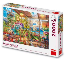 Puzzle malířský ateliér 2000 dílků