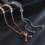 Náramek Swarovski Elements Cianoti, Bílá/čirá 14 cm + 9 cm (prodloužení)
