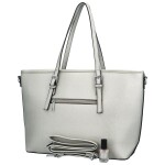 Luxusní dámská kabelka přes rameno Rimissa, stříbrná