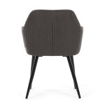 Jídelní židle, šedá, manšestrová látka, DCH-V4009 GREY6