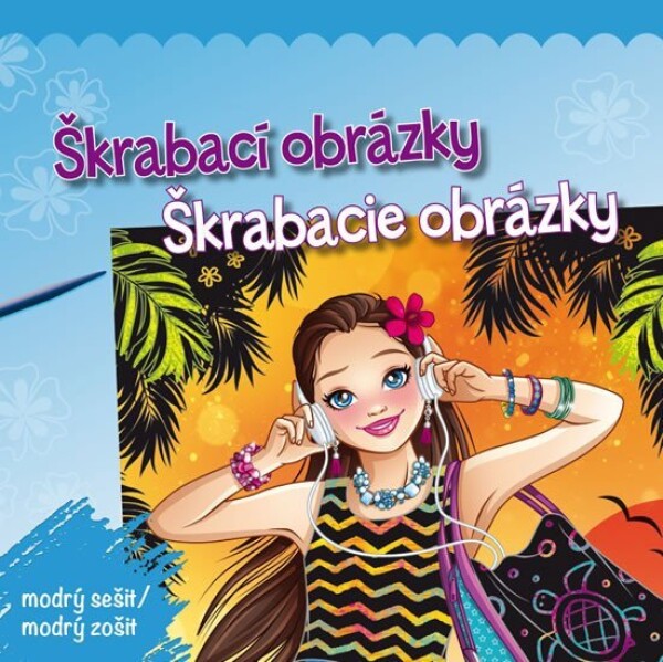 Škrabací obrázky obrázky modrý zošit