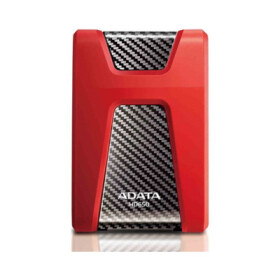 ADATA Externí HDD 1TB USB 3.1 DashDrive Durable HD650, červený (gumový, nárazu odolný) EDF_414869