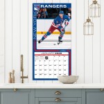 JF Turner Kalendář New York Rangers NHL 2026 Wall Calendar