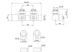 INVENA - Termostatická sada ventilů, typ DUOPLEX, pro středové připojení bílá CZ-96-B15-S
