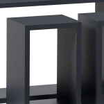 Polička nástěnná, sada 3 ks, MDF, barva šedá matná, baleno v ochranné fólii